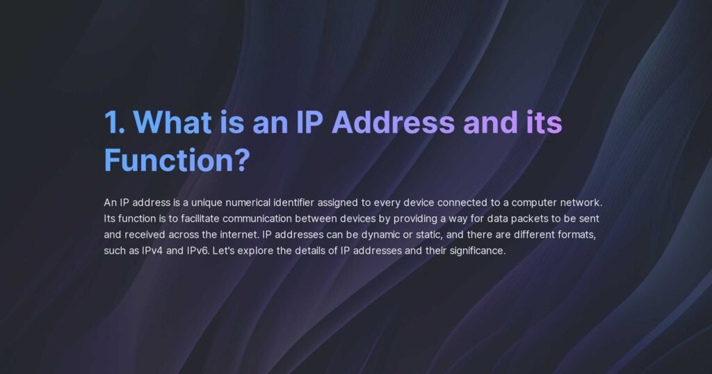 IP addresses function